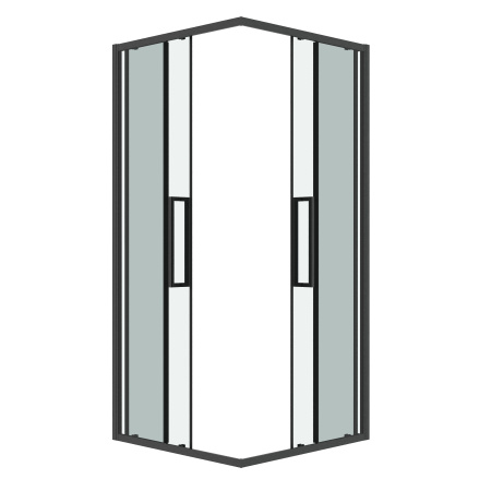 Душевой уголок Grossman Cosmo 300.K33.02.1010.42.00 100х100 стекло прозрачное профиль графит матовый без поддона