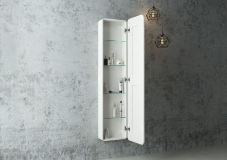 Зеркало-шкаф Continent Lorenzo МВК009 40х160 подвесной цвет белый