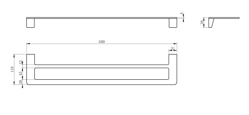 Полотенцедержатель Wonzon & Woghand WW-V2102-CR - фото 2 Полотенцедержатель Wonzon & Woghand WW-V2102-CR - фото 2