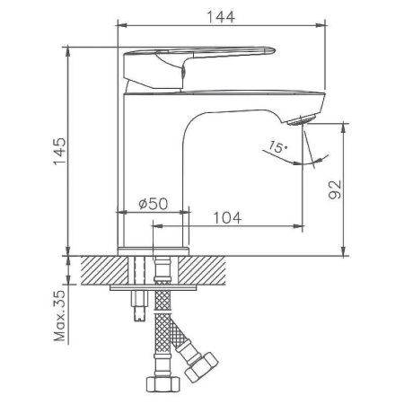 Смеситель Haiba HB563 HB10563 на раковину хром