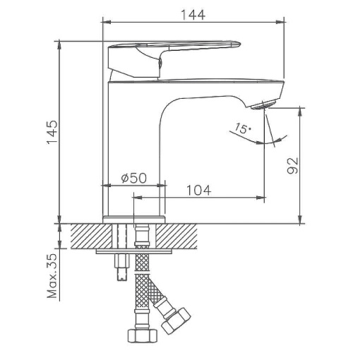 Cмеситель Haiba HB10563 на раковину хром - фото 2