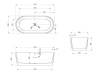 Ванна акриловая Abber AB9219 175х80 отдельностоящая овальная с каркасом