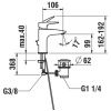 Смеситель Laufen Laurin HF500701100000 на раковину хром