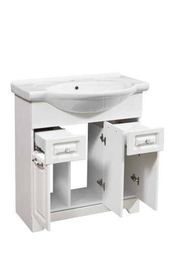 Тумба под раковину Stella Polar Кармела ольха SP-00000174 71х33х82 цвет белый - фото 4