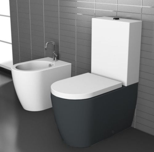 Чаша унитаза напольная CIELO Smile Mini SMVMR BA цвет серый без сиденья и без бачка - фото 2