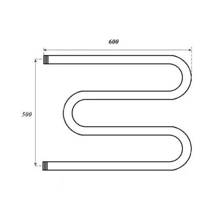 Полотенцесушитель водяной Point М-образный PN37556 60х55 хром