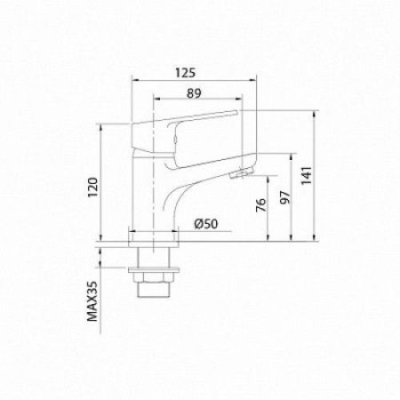 Смеситель Milardo Helic HELSB00M01 на раковину хром