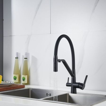 Смеситель для кухни Shevanik S278H на мойку черный