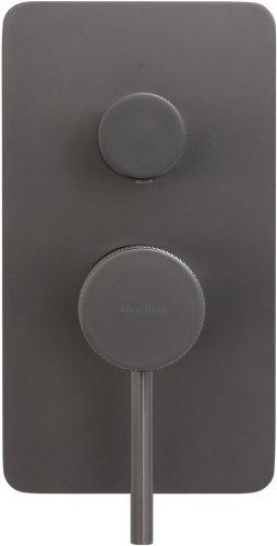 Смеситель для ванны с душем Allen Brau Priority 5.31011-MG встраиваемый в стену серый без термостата - фото 3