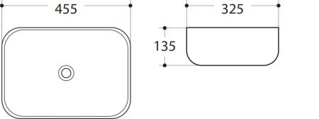 Раковина керамическая Art&Max AM-78105 50х30 накладная цвет белый