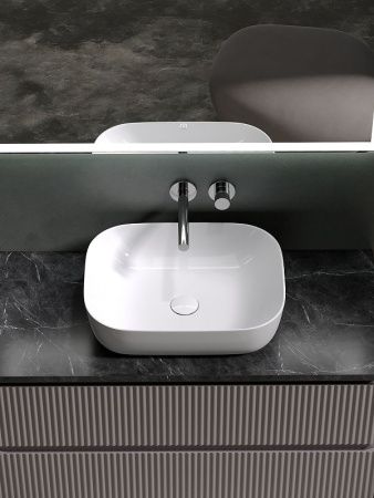Тумба под раковину Sancos SNOB R SNR100SM 100х40 подвесная цвет бежевый