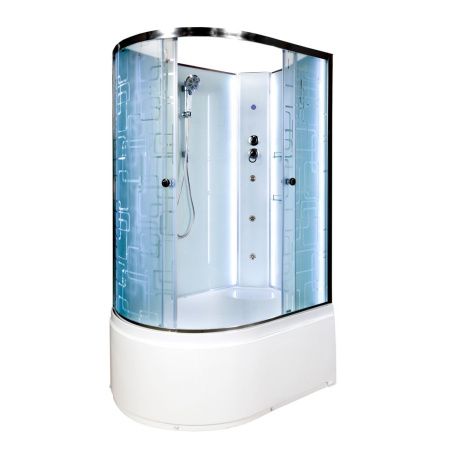 Душевая кабина AvaCan EM5012RNLED+GM 120х90 асимметричная без крыши ориентация правая