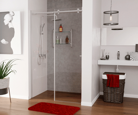 Душевой уголок Wasserkraft 56R17 100х80 стекло прозрачное профиль хром без поддона