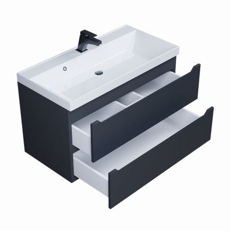 Тумба под раковину Uperwood Tanos 291020233 90х50 подвесная цвет черный