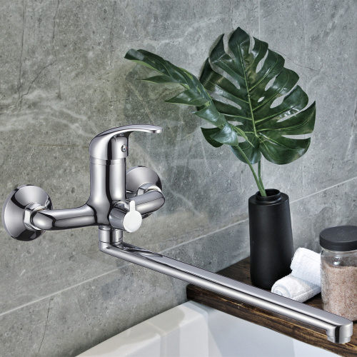 Смеситель для ванны WesnaArt Listok LIS01-320 настенный хром - фото 3