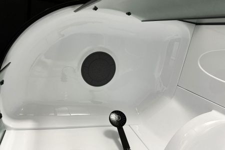 Душевая кабина Royal Bath BK RB8120BK1-M-L-BL Practic 120х80 асимметричная с крышей ориентация левая