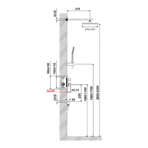 Душевая система Timo Selene SX-2039/17SM встраиваемая в стену - фото 3