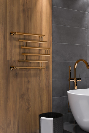 Полотенцесушитель Indigo Zip FZW60-60GDK3 71х63 водяной золото