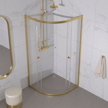 Душевой уголок Тритон Альфа-Голд Щ0000073922 90х90 стекло прозрачное профиль хром без поддона