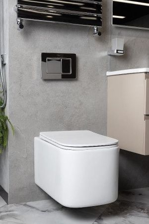 Унитаз подвесной Boheme Mane 970-SET-W цвет белый с сиденьем микролифт безободковый каскадный смыв