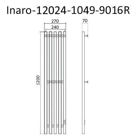 Полотенцесушитель Маргроид Inaro Inaro-12024-1049-9016R 27х120 электрический белый матовый