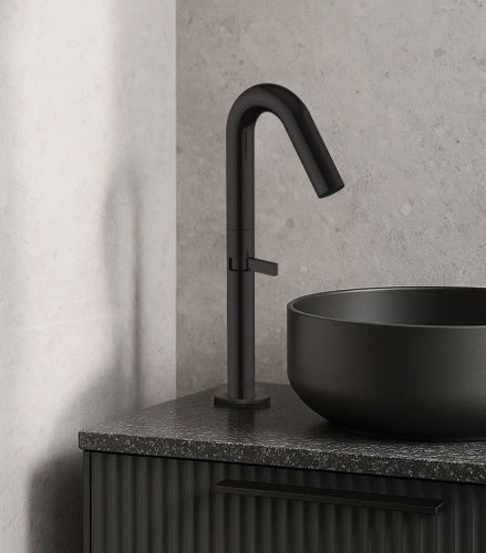 Смеситель для раковины Knotlor ELIXIR SS-31/BL на столешницу черный - фото 4