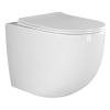 Унитаз приставной Ceramica Nova MIA CN1810 белый с сиденьем микролифт безободковый душевой смыв