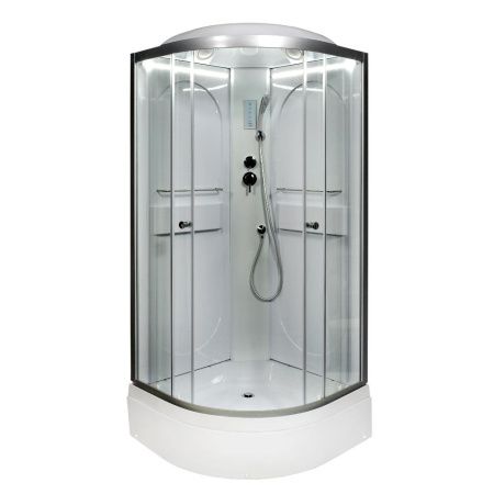 Душевая кабина AvaCan L510LED 100х100 четверть круга с крышей ориентация универсальная