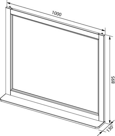 Зеркало Aquanet Бостон М 00209674 100х90 подвесное