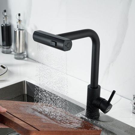 Смеситель для кухни Raffine F203H на мойку черный