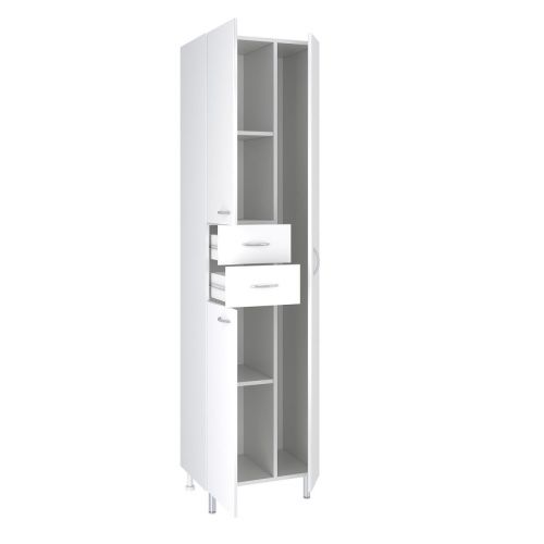 Шкаф-пенал RUNO ЭКОНОМ 00000000135 50х31х191 напольный цвет белый - фото 2