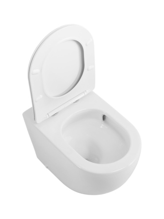 Унитаз приставной BelBagno SFERA-R BB2141CB-TOR/SC белый с сиденьем микролифт безободковый смыв торнадо