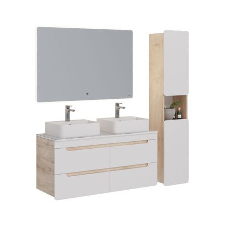 Тумба под раковину LeMark Olivia LM08OL125T 120х40 подвесная цвет белый