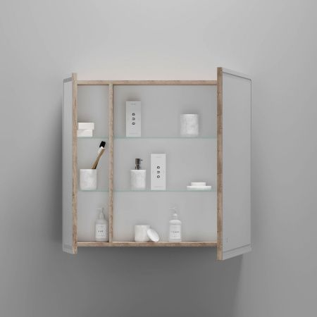 Зеркало-шкаф Sancos Mirror MI80EG 80х70 подвесной цвет коричневый