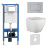 Комплект унитаз с инталляцией и клавишей смыва Iberica Blanca BILBAO ALTO IB001.BLA.234.853
