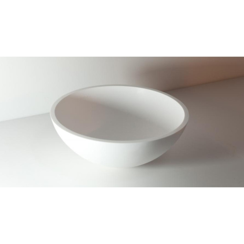 Раковина из искусственного камня MonteBianco Nemi Due 11103 29х29 встраиваемая цвет белый матовый без отверстий под смеситель - фото 2