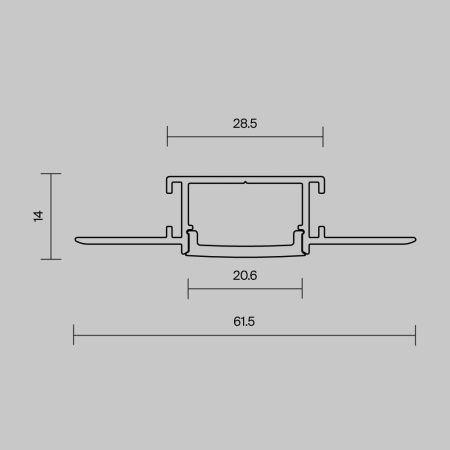 Алюминиевый профиль встраиваемый с вертикальным изгибом Maytoni Led Strip 636005
