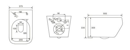 Унитаз подвесной Vincea Edge VT1-38T белый с сиденьем микролифт безободковый смыв торнадо
