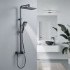 Душевая стойка Shevanik S4636H настенная цвет черный