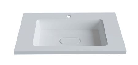 Раковина из искусственного камня Uperwood Modul 2911020340 80х50 полувстраиваемая цвет белый