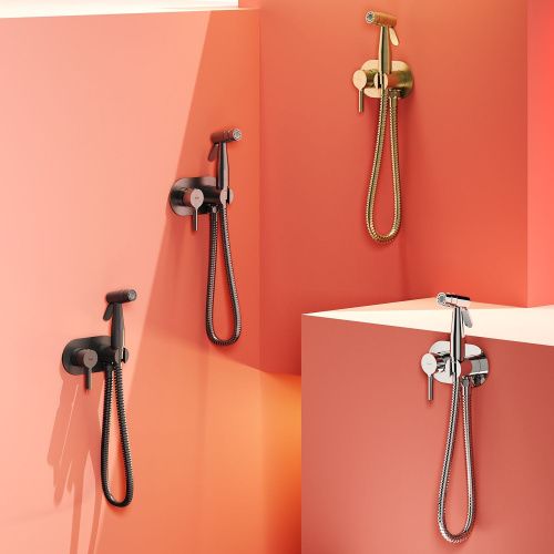 Гигиенический душ со смесителем Raglo R20.52.03 сатин золотой - фото 3