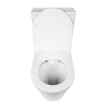 Унитаз напольный с бачком Bond Oval F03-00 белый с сиденьем безободковый душевой смыв