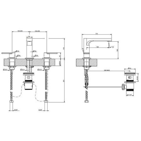 Смеситель Gessi Emporio Via manzoni 38612#149 на раковину никель