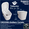 Унитаз подвесной Taliente Correto CR25200+SMnero белый с сиденьем микролифт безободковый смыв торнадо