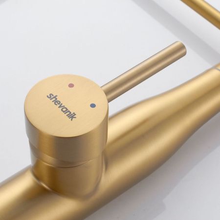 Смеситель для кухни Shevanik S123G-1 на мойку золото