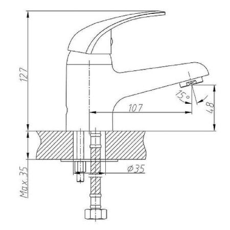 Смеситель Haiba HB03 HB1003 на раковину хром