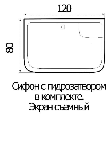 Душевой поддон WEMOR 120/80/50 S (10000002325) 120х80 акрил белый - фото 2