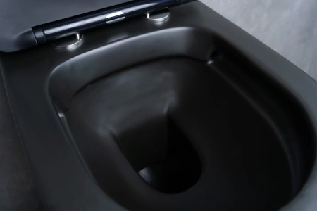 Унитаз подвесной Gid Cortado 62205Y черный с сиденьем микролифт безободковый смыв торнадо