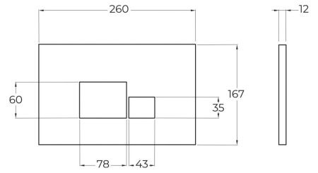 Клавиша смыва механическая BelBagno BB071CR цвет хром