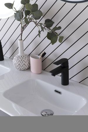 Раковина керамическая Allen Brau Glority 1.35011.20 120х50 полувстраиваемая цвет белый 2 отверстия под смеситель